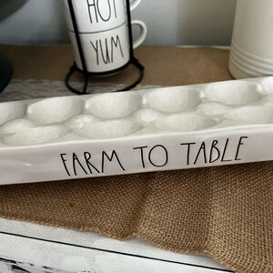 Rae Dunn White 'Farm to Table' Egg Tray